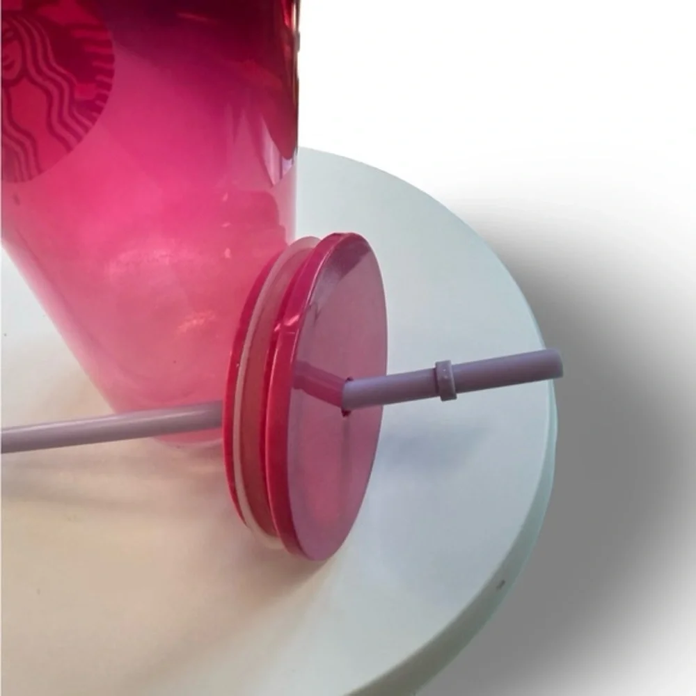 Starbucks Pink Glass‎ Ombre Cold Cup 18oz  Rare 2019